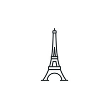Eiffel Tower Icon Template Color Editable. Eiffel Tower Symbol Vector Sign Isolated On White Background Illustration For Graphic And Web Design.