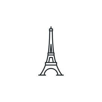 eiffel tower icon template color editable. eiffel tower symbol vector sign isolated on white backgro