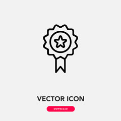 medal icon vector. medal sign symbol