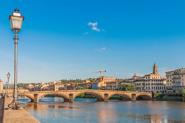 Canvas Print - The Ponte alla Carraia bridge in Florence, Italy.