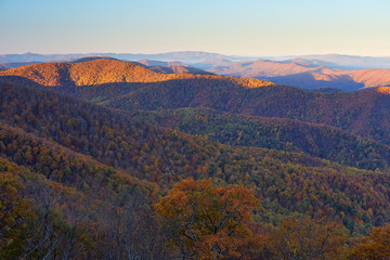 Wall Mural - Autumn view from the Blue Ridge Parkway near Lexington and Buena Vista, Virginia