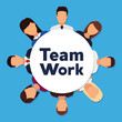 © 4zevar - Teamwork meeting icon. Group of People. Brainstorming in team. Social networks icon