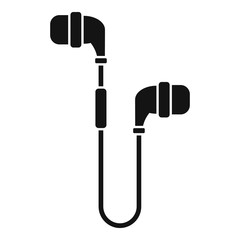 Poster - Digital wireless earbuds icon. Simple illustration of digital wireless earbuds vector icon for web design isolated on white background