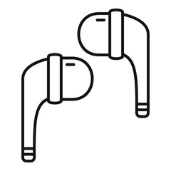 Poster - stereo wireless earbuds icon. outline stereo wireless earbuds vector icon for web design isolated on