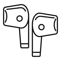 Poster - mobile wireless earbuds icon. outline mobile wireless earbuds vector icon for web design isolated on