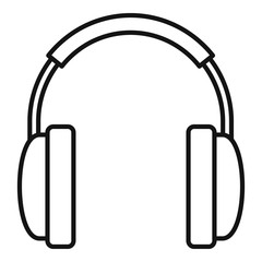 Poster - Wireless headphones icon. Outline wireless headphones vector icon for web design isolated on white background
