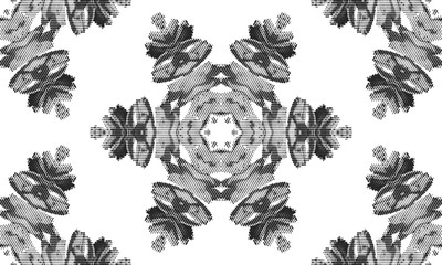 Poster - Abstract seamless pattern with geometric texture. Pattern of repeating symmetrical shapes.