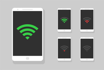 Poster - Smartphone with WiFi symbol