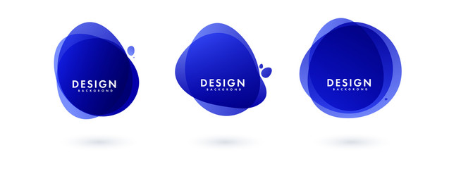 Fototapete - Set of round colorful vector shapes. Abstract vector banners. Design elements. vector illustration