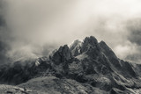 Fototapeta Fototapety góry  - Mysterious black mountain with dramatic cloudy sky