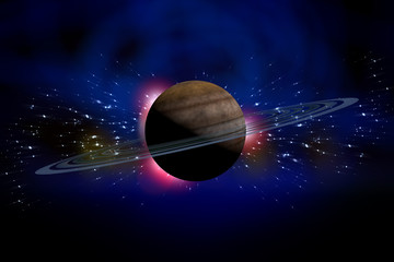 Wall Mural - planet saturn galaxy