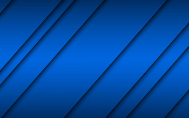 Abstract blue background with blue paper layers above each other, modern design template for your business, vector illustration with oblique stripes and lines