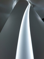 Poster - Abstract architecture image of curved illuminated column
