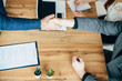 © Vadym - Successful negotiation, deal, office meeting. Business partners handshaking after deal or interview. Hiring and career concept