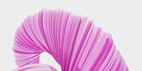 Poster - Abstract futuristic modern pink magenta waves swirl structure background 3d render illustration