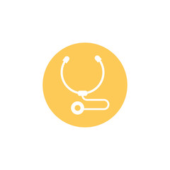 Poster - medical stethoscope, block and flat style icon