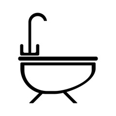 Wall Mural - bathtub icon logo