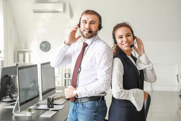 Poster - Portrait of technical support agents in office