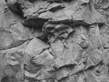 Gray Stone Background. Mountains Texture Closeup. White Rock Texture. Volumetric Rocky Texture Grunge Background. Natural Rock Block. Detail.