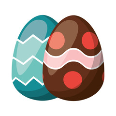 Wall Mural - pair easter eggs painted icon