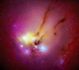Wall Mural - the rho ophiuchi cloud complex. dark nebula of gas and dust. long exposure photograph.