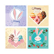 © Jemastock - happy easter card with bundle of scenes