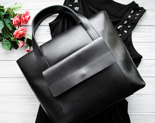 Sticker - Black leather bag