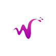 Letter W water vector logo design