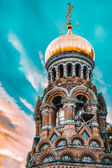 Wall Mural - Cathedral of the Savior on Spilled Blood. Close-Up. Saint Petersburg. Russia.