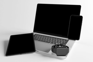 Poster - mock up of device - 3d rendering