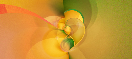Wall Mural - abstract fresh modern background vegetable shapes fruit leaves yellow green color