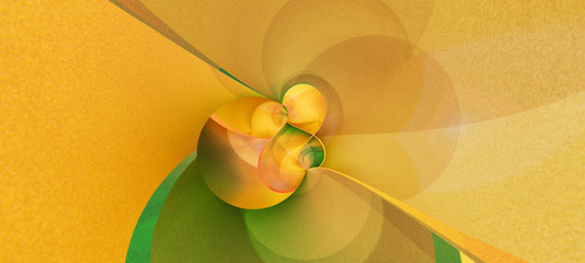 Wall Mural - abstract fresh modern background vegetable shapes fruit leaves yellow green color