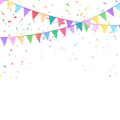 Wall Mural - flag confetti party Colorful celebration background.