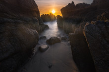 Monterey Coast At Sunset, California, United States.