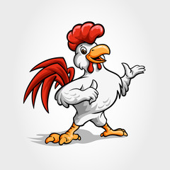 Wall Mural - Rooster mascot character. High quality vector character mascot illustration. 