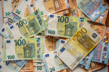 Canvas Print - colorfull european cash Euro currency money payment 