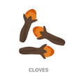 cloves flat icon on white transparent background. You can be used black ant icon for several purposes.	
