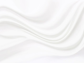 Wall Mural - wave of white fabric for abstract background 