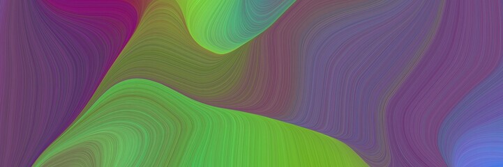 Aufkleber - decorative banner design with dim gray, moderate green and pastel brown colors. dynamic curved lines with fluid flowing waves and curves
