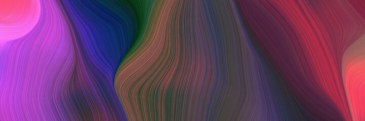 Poster - moving banner with very dark violet, old mauve and mulberry  colors. dynamic curved lines with fluid flowing waves and curves