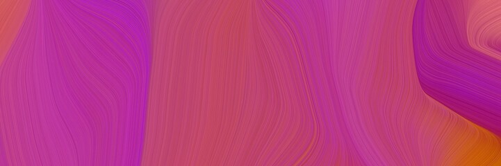 Poster - flowing horizontal header with mulberry , coffee and moderate red colors. dynamic curved lines with fluid flowing waves and curves