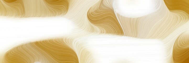 Poster - colorful header with antique white, bronze and dark khaki colors. dynamic curved lines with fluid flowing waves and curves