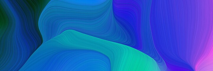 Poster - flowing banner with strong blue, medium orchid and very dark blue colors. dynamic curved lines with fluid flowing waves and curves