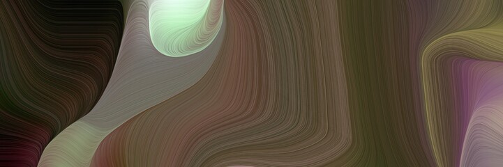 Poster - flowing header design with old mauve, ash gray and very dark green colors. dynamic curved lines with fluid flowing waves and curves