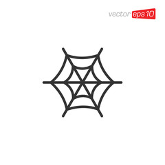 Spider Web Icon Design Vector