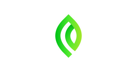 Aufkleber - clean simple leaf logo icon sign vector design. organic company logotype.