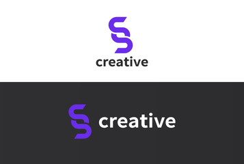 Poster - Simple S letter logo icon sign. SS letters logotype vector design.