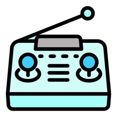 Poster - Radio drone control icon. Outline radio drone control vector icon for web design isolated on white background