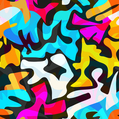 Canvas Print - abstract color pattern in graffiti style. Quality illustration for your design