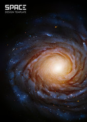 Sticker - spiral galaxy. space vector background. elements of this image furnished by nasa